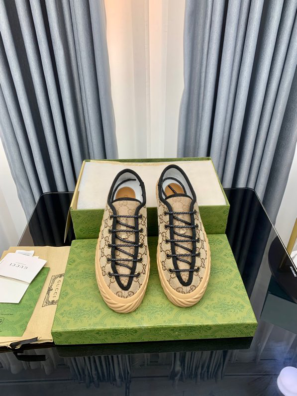 Gucci GG monogram low-top sneakers Brown