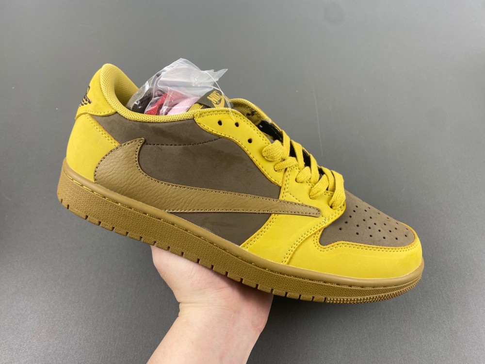Jordan 1 Travis Scott x Air Jordan Yellow card, low hanging，DM7866-665