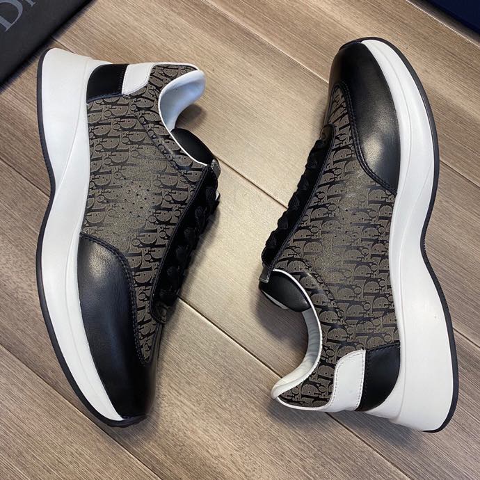 Dior B25 Sneaker Runner Black Gaey Oblique Leather High quatily Calfskin Unboxing