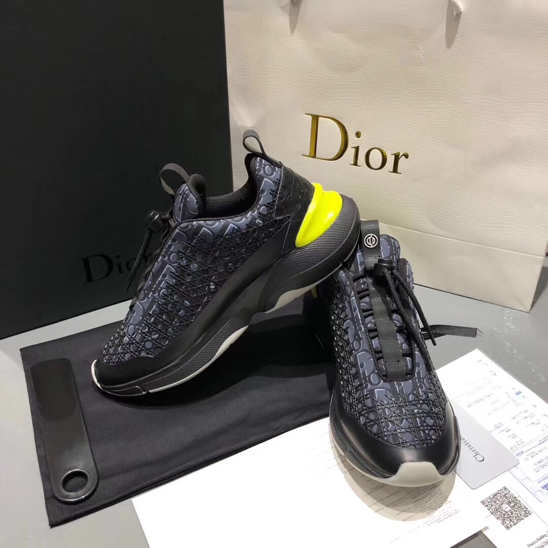 Dior B24 Oblique Cannage Motif BlackDior B24 Oblique Cannage Motif Black