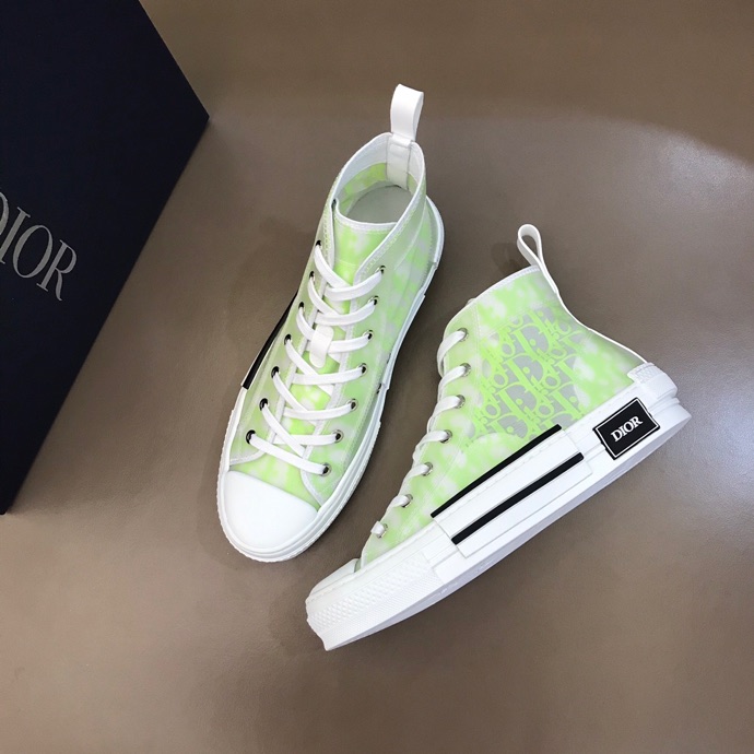 DIR B23 White and Yellow HIGH-TOP SNEAKER