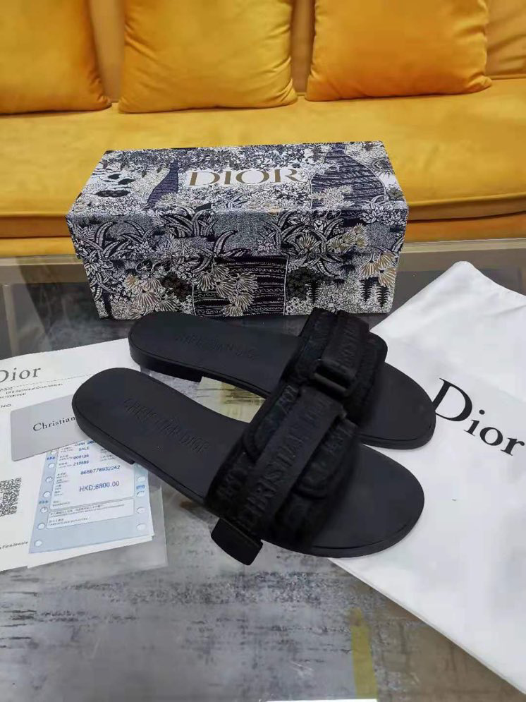 DIOR Alpha Sandal Beige And Black Dior Oblique Jacquard
