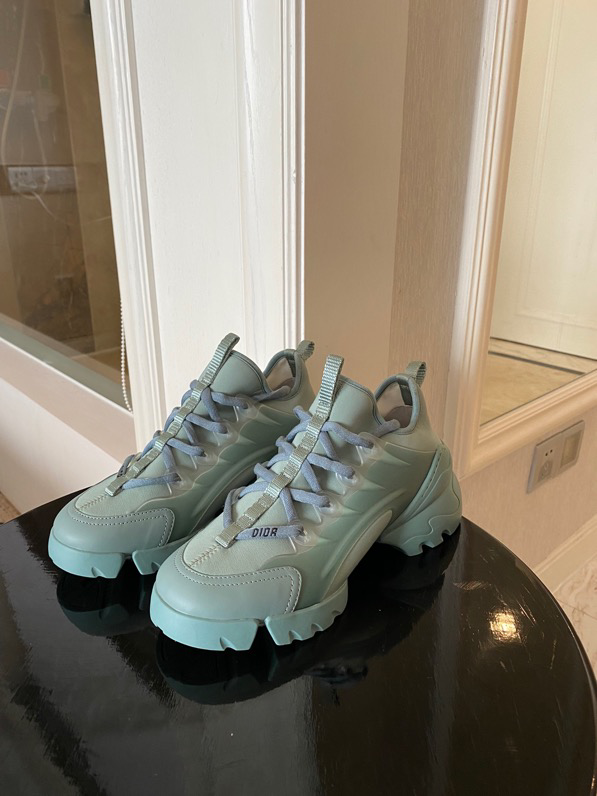 CHRISTIAN DIOR D-Connect Neoprene Blue Water Grey Chunky Sneakers