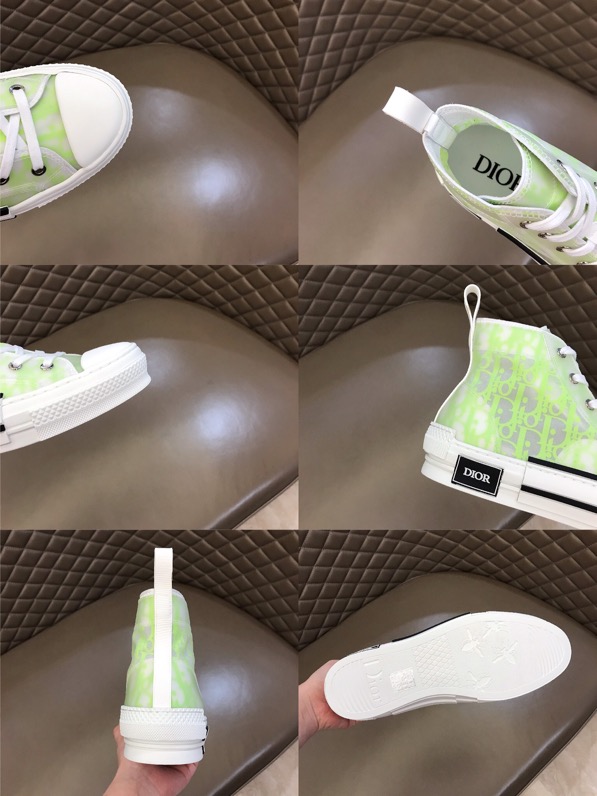 DIR B23 White and Yellow HIGH-TOP SNEAKER