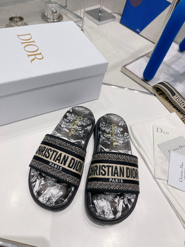 Dior Dway Slide 'Black Grey'