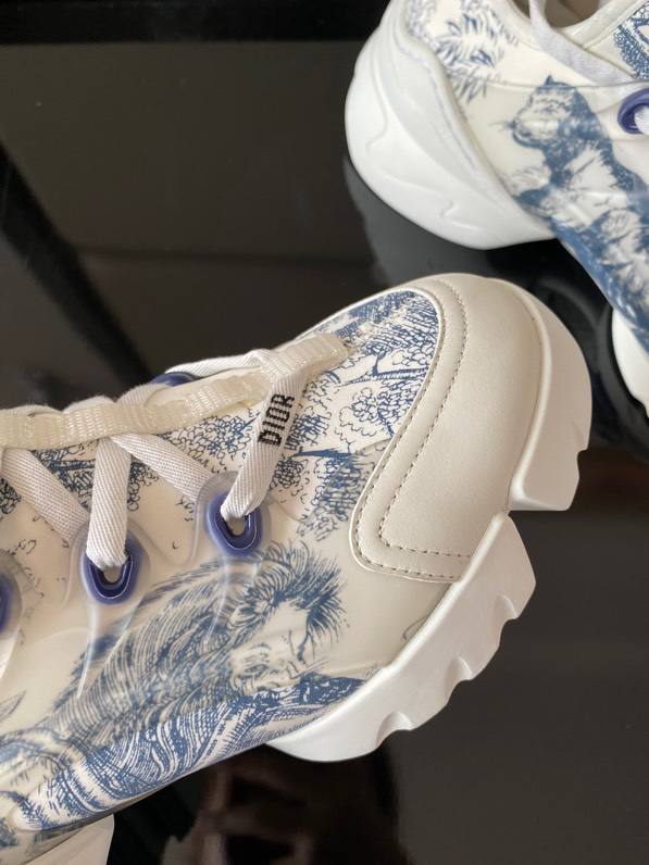 Dior D-Connect Sneaker Deep Blue Toile de Jouy Technical Fabric