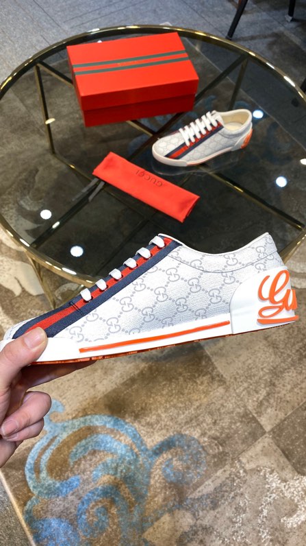 Gucci2024 New Breathable Board Shoes White