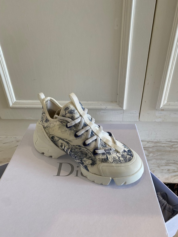 Dior D-Connect Sneaker Deep Blue Toile de Jouy Technical Fabric
