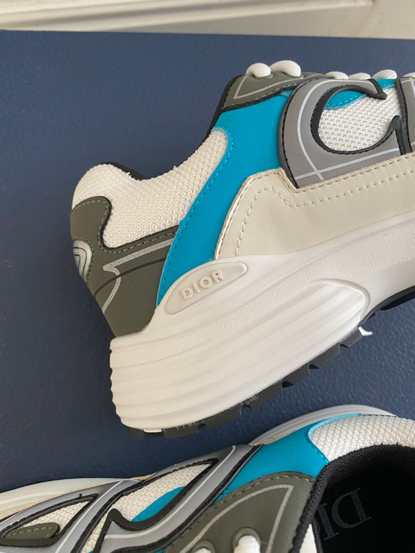 B30 SNEAKER Dior Beige With Blue And Olive Mesh