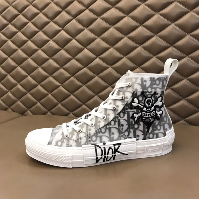 B23 HIGH-TOP SNEAKER WITH DIOR AND SHAWN BEE EMBROIDERY PATCH