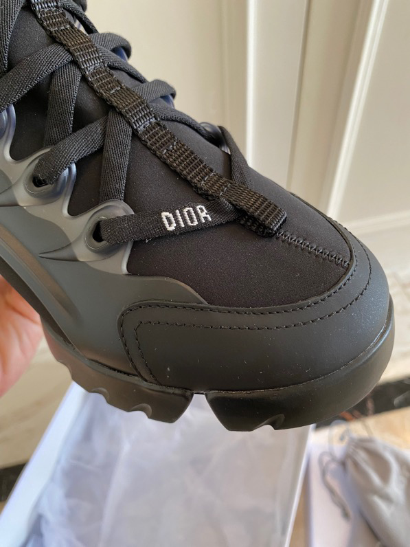 Dior Black Leather, Neoprene and Rubber D-connect Low-Top Sneakers