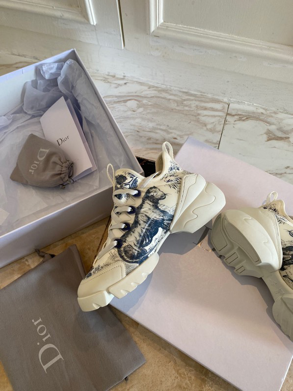 Dior D-Connect Sneaker Deep Blue Toile de Jouy Technical Fabric