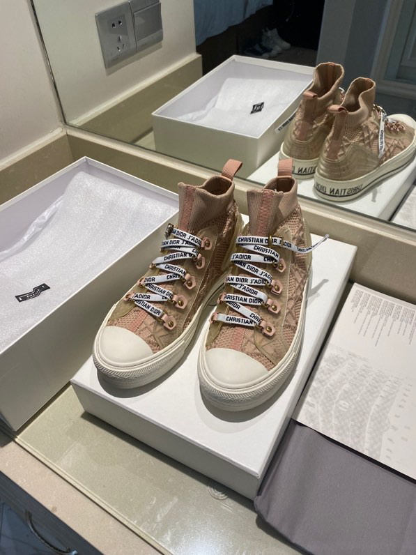 Dior Walk 'N’ Dior Sneakers Wine Red Velour Velvet