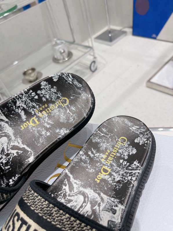 Dior Dway Slide 'Black Grey'