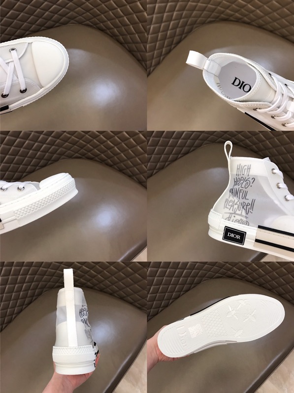 DIOR Canvas Mens B23 High Top Sneakers