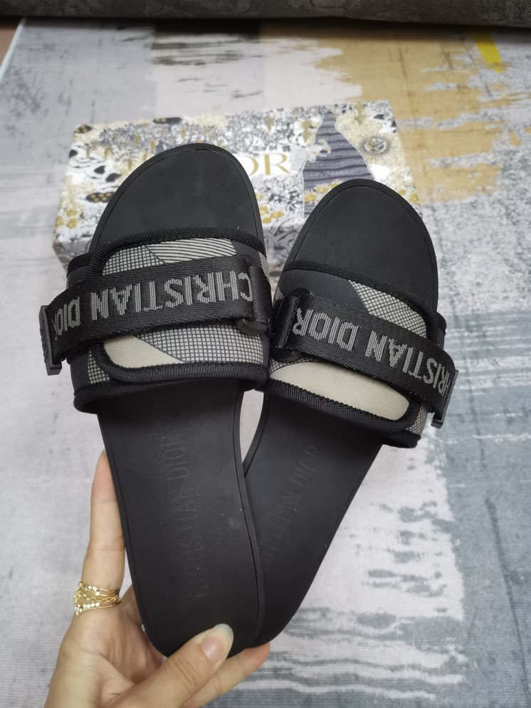 BNIB Christian Dior Revolution Oblique Slides Uber Black