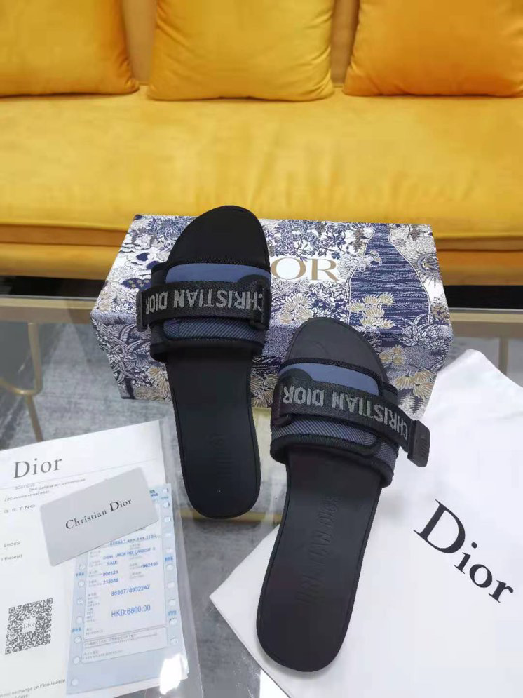 (Women) Dior Dway Slide 'Black Grey' KCQ209LLE_S75K - KCQ209LLE_S75K