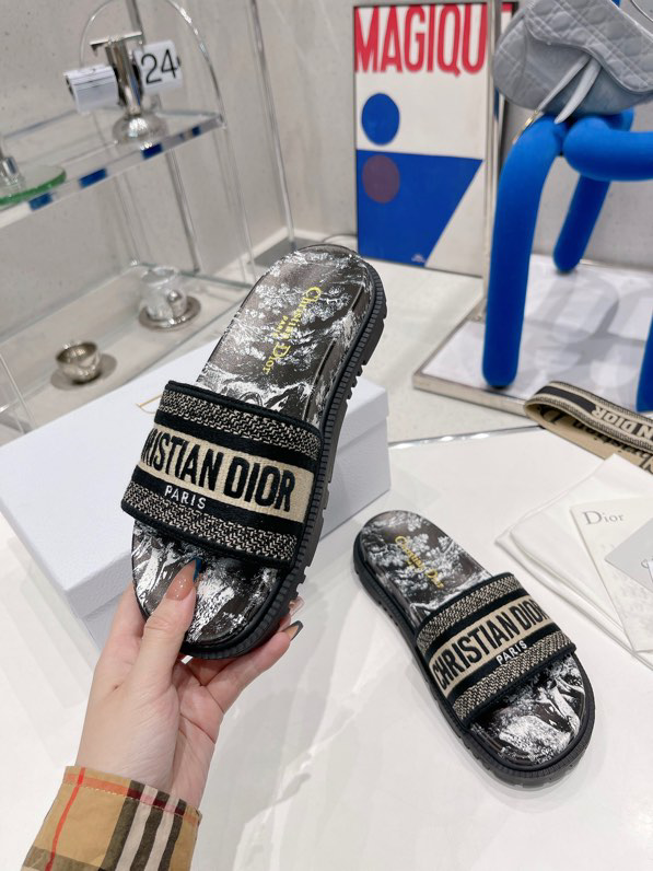 Dior Dway Slide 'Black Grey'