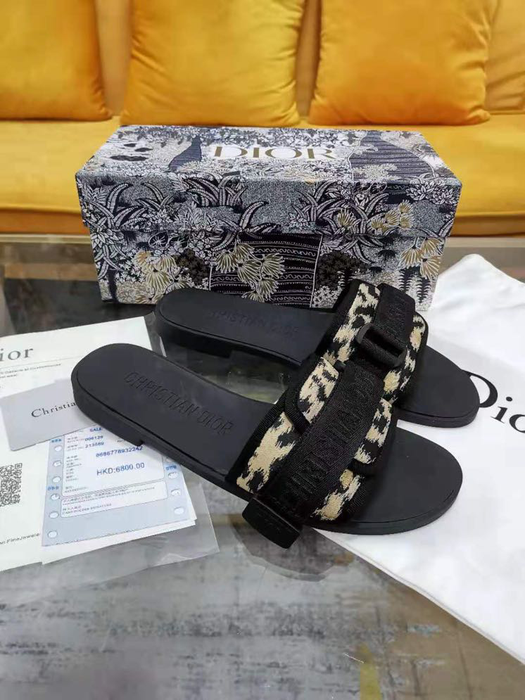 DIOR Alpha Sandal Black Dior Oblique Jacquard