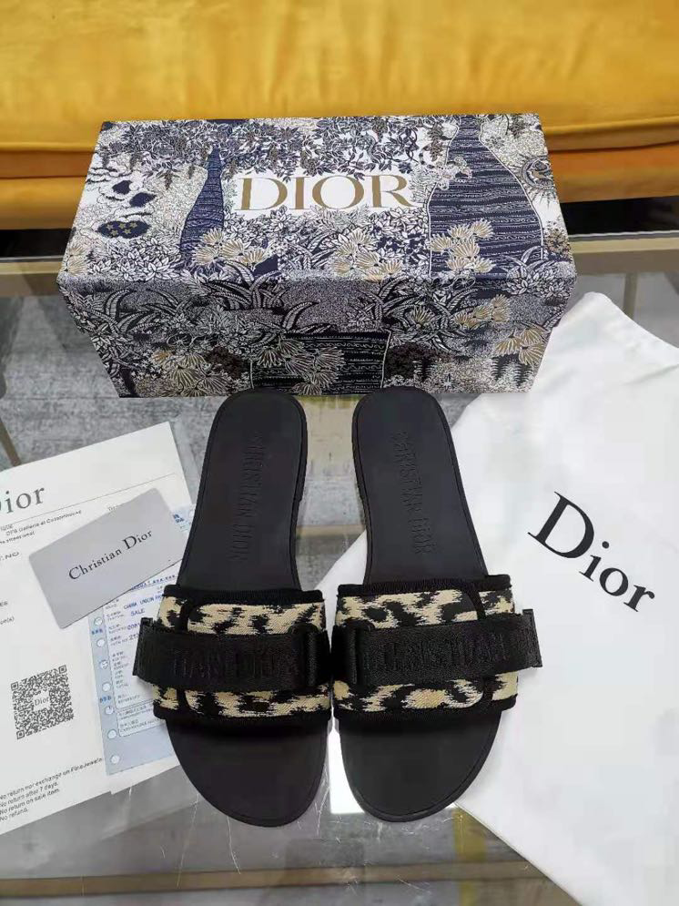 DIOR Alpha Sandal Black Dior Oblique Jacquard