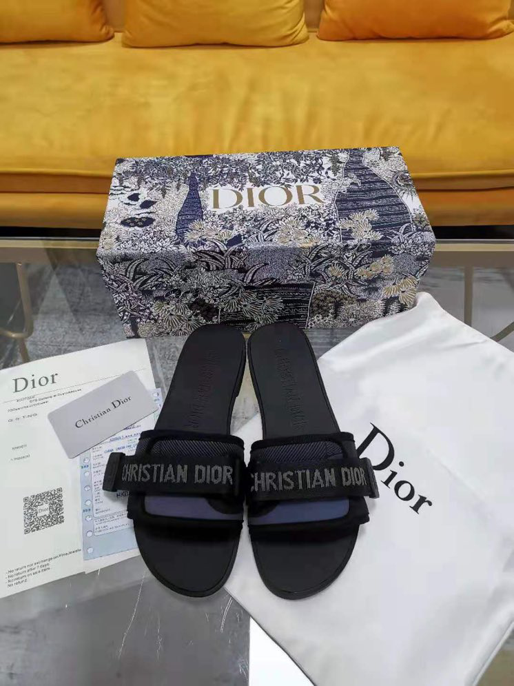 (Women) Dior Dway Slide 'Black Grey' KCQ209LLE_S75K - KCQ209LLE_S75K