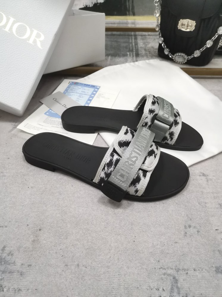 (Women) Dior Dway Slide 'Black Grey' KCQ209LLE_S75K - KCQ209LLE_S75K