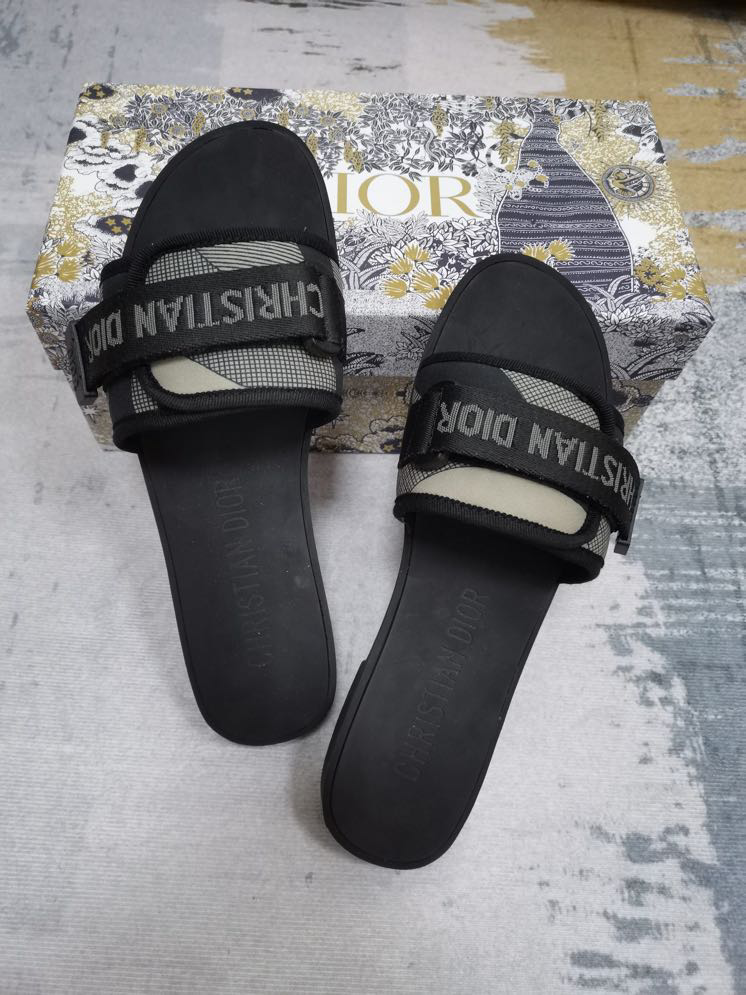 BNIB Christian Dior Revolution Oblique Slides Uber Black
