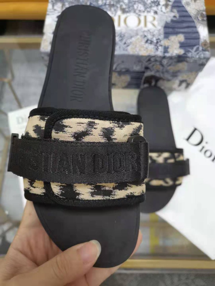 DIOR Alpha Sandal Black Dior Oblique Jacquard
