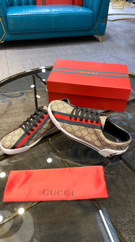 Gucci2024 New Breathable Board Shoes Brown