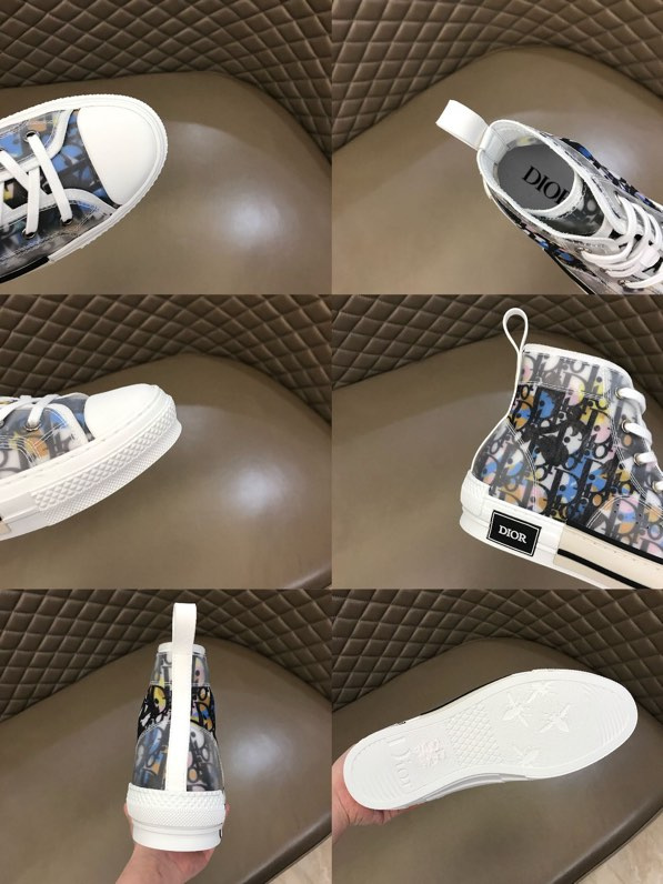 Dior B23 High Top Alex Foxton CD35 Canvas Shoes