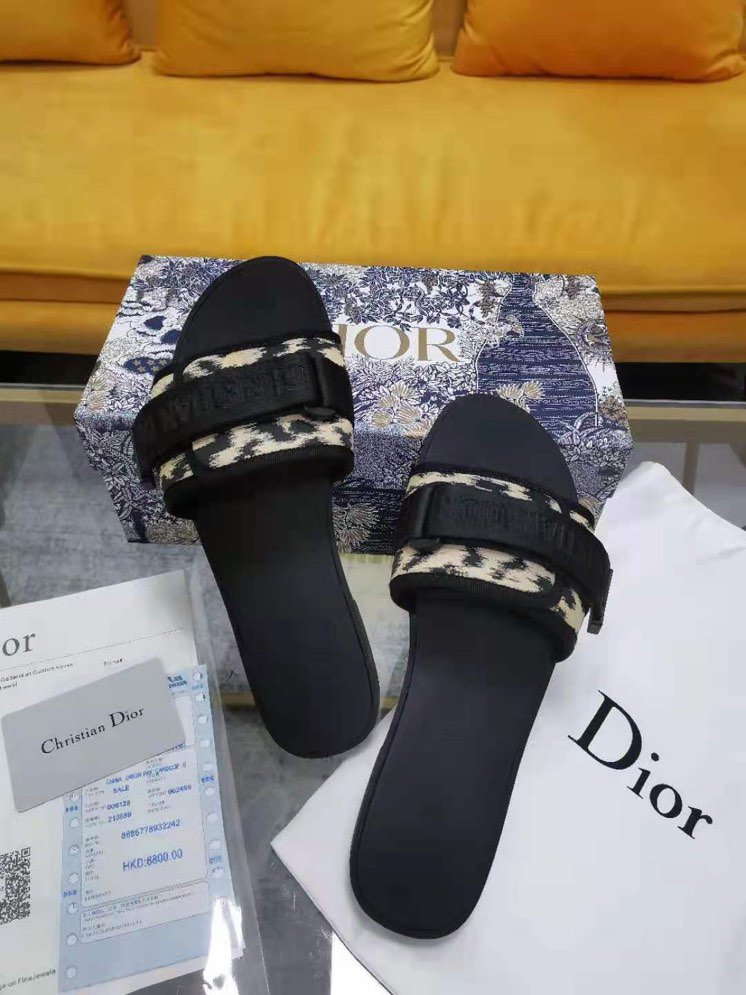 DIOR Alpha Sandal Black Dior Oblique Jacquard