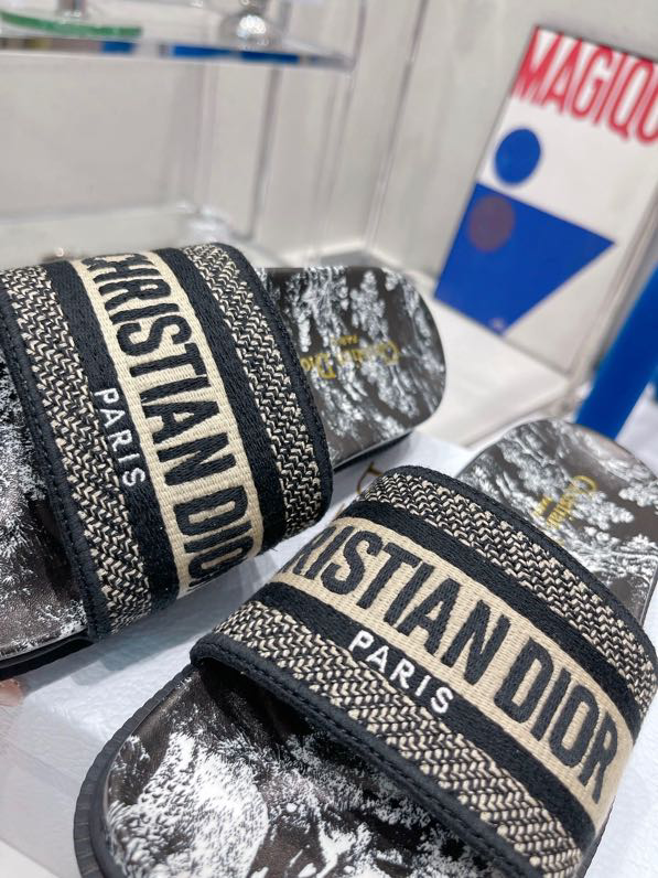 Dior Dway Slide 'Black Grey'