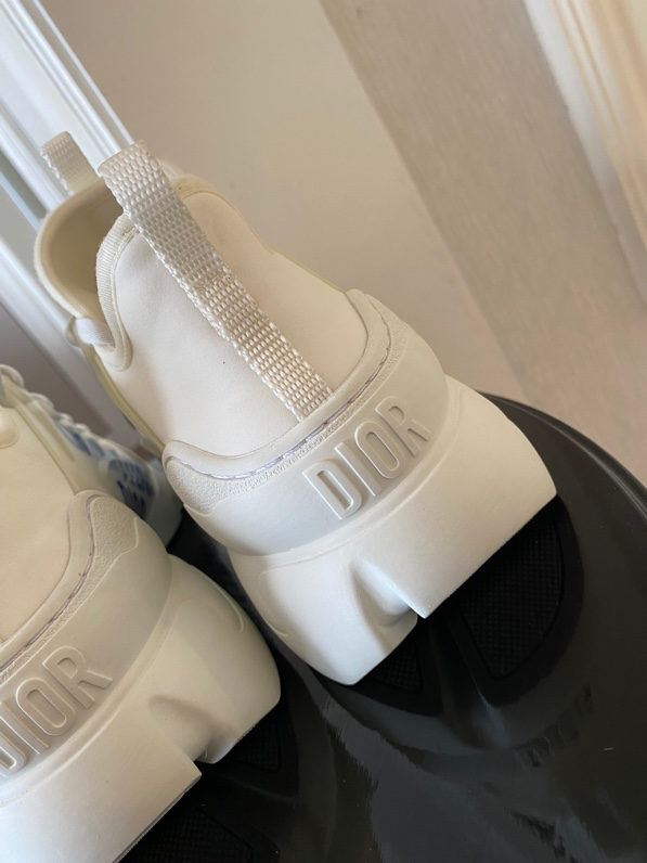Dior 'I Love Paris' D-Connect Sneakers in White Leather