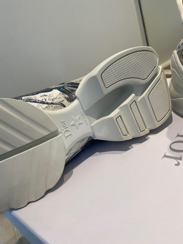 Dior D-Connect Sneaker Deep Blue Toile de Jouy Technical Fabric