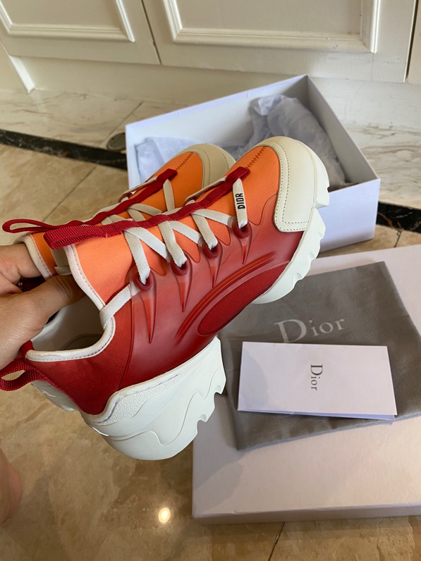 CHRISTIAN DIOR Neoprene Rubber Womens D-Connect Sneakers Ombre