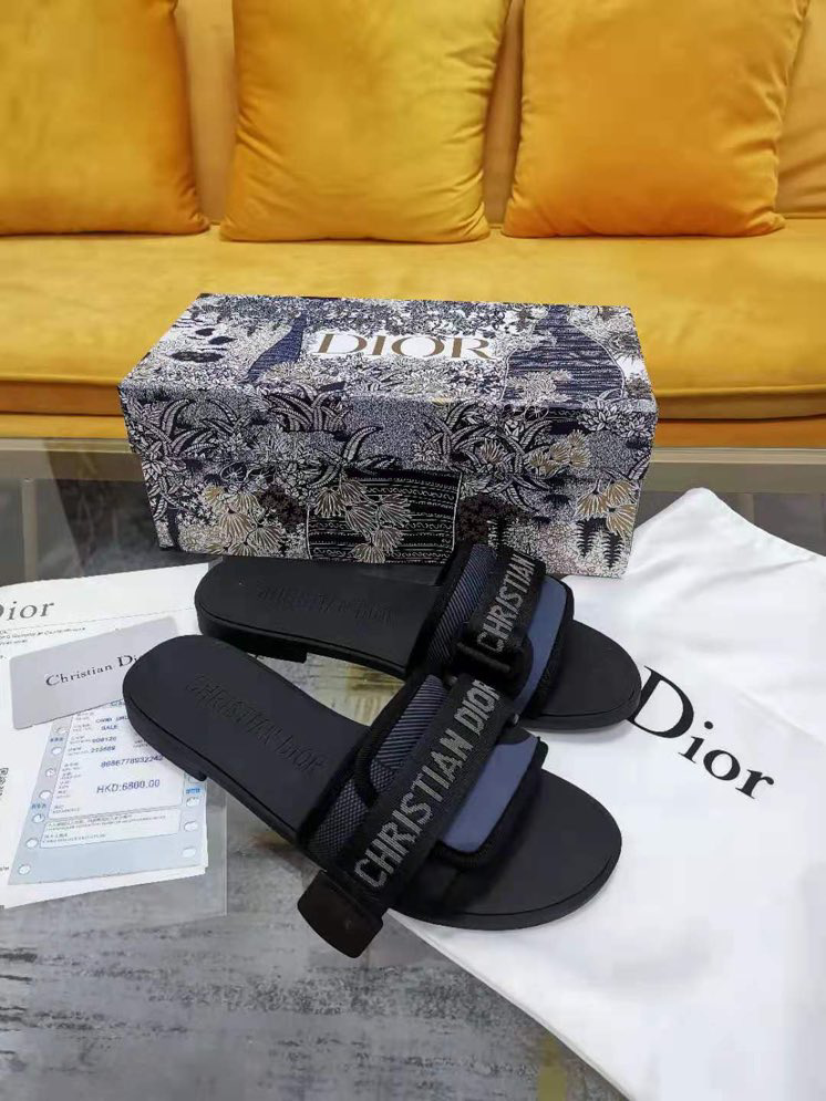 (Women) Dior Dway Slide 'Black Grey' KCQ209LLE_S75K - KCQ209LLE_S75K