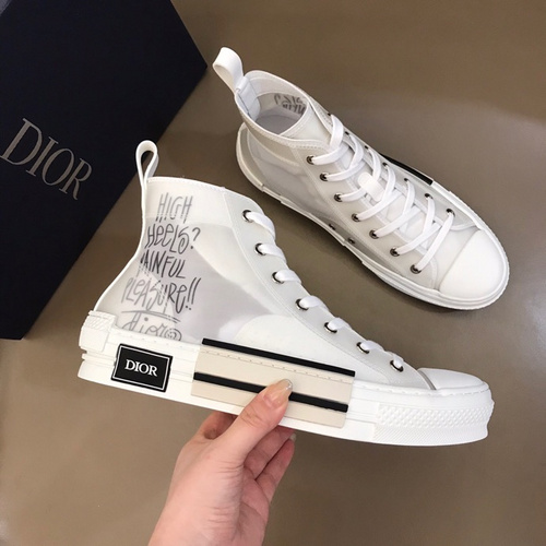 DIOR Canvas Mens B23 High Top Sneakers