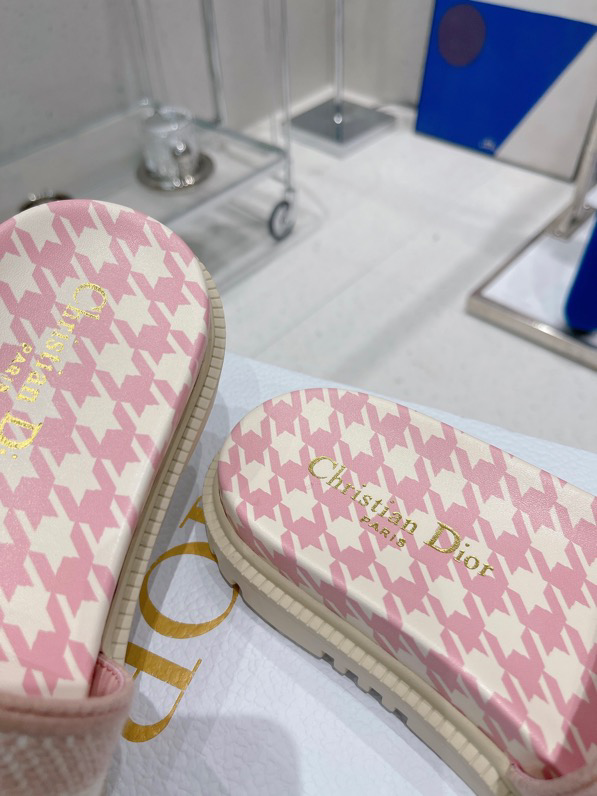 (Women) Dior Dway Canvas Slide 'Deep Nude' KCQ209IKE_S34U - KCQ209IKE_S34U