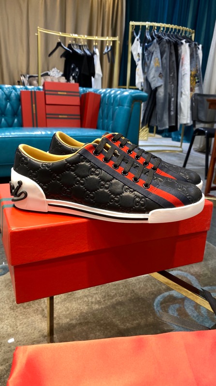 Gucci2024 New Breathable Board Shoes Black