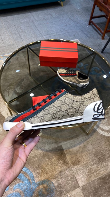 Gucci2024 New Breathable Board Shoes Brown