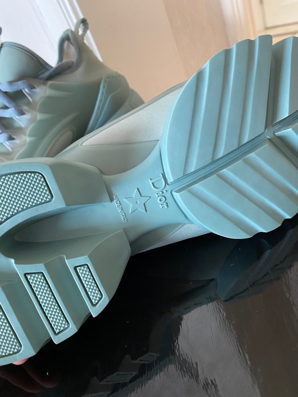 CHRISTIAN DIOR D-Connect Neoprene Blue Water Grey Chunky Sneakers