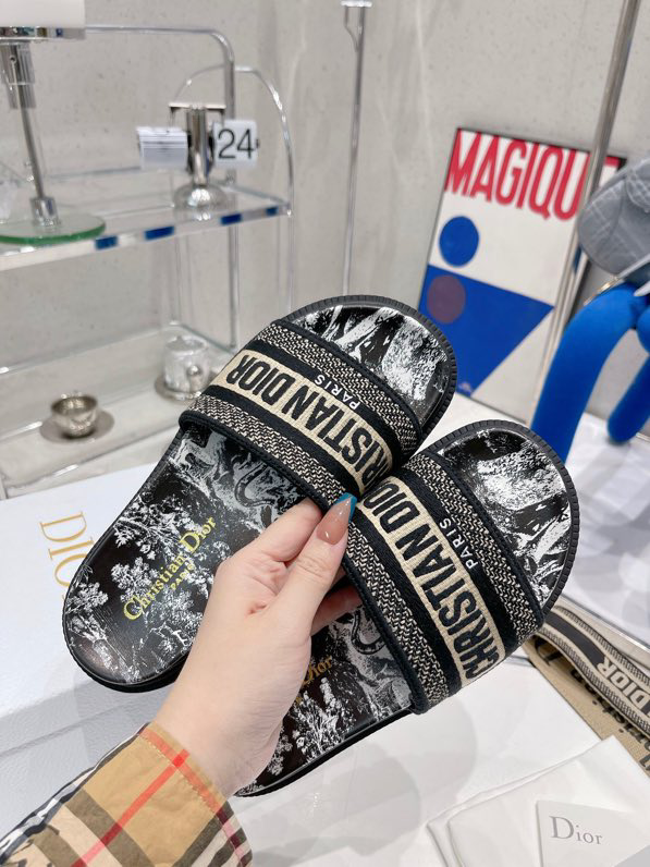 Dior Dway Slide 'Black Grey'