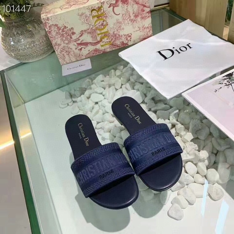 (Women) Dior Dway Slide 'Black Grey'