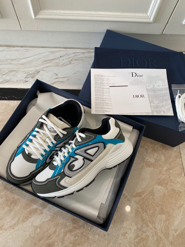 B30 SNEAKER Dior Beige With Blue And Olive Mesh