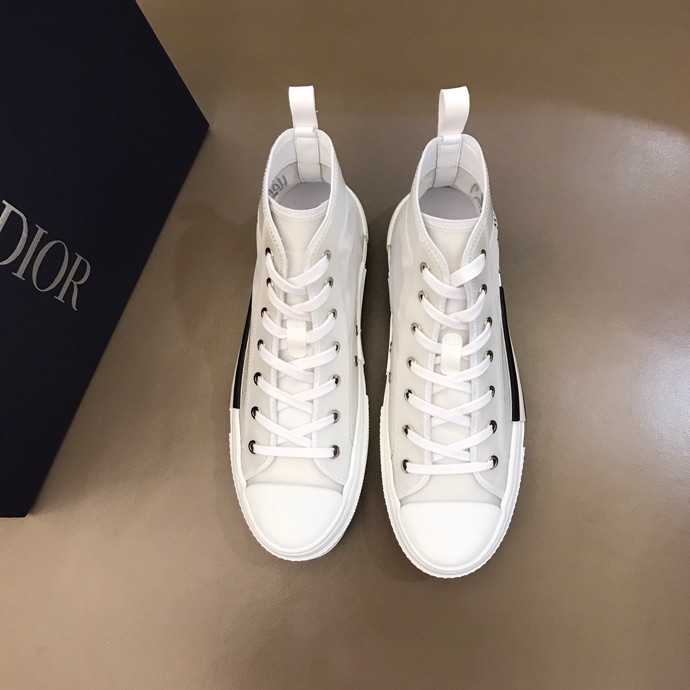 DIOR Canvas Mens B23 High Top Sneakers