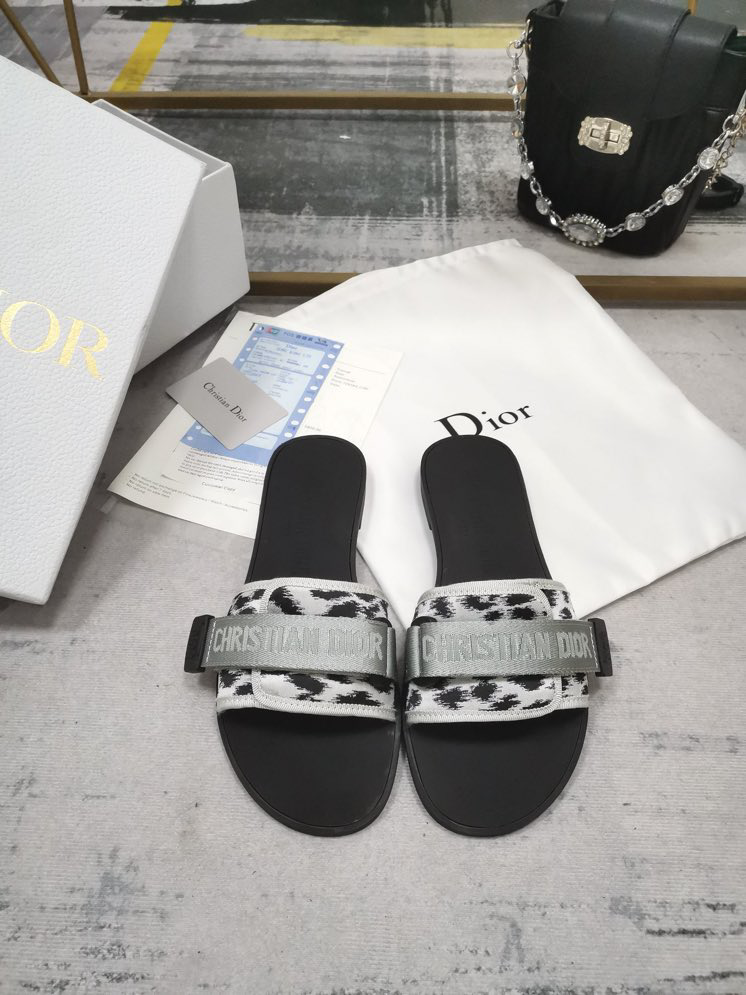 (Women) Dior Dway Slide 'Black Grey' KCQ209LLE_S75K - KCQ209LLE_S75K