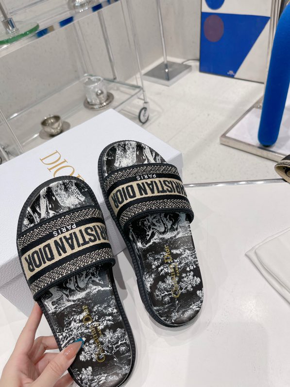 Dior Dway Slide 'Black Grey'
