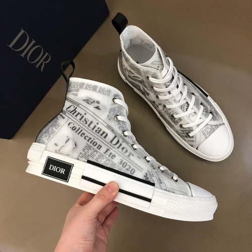 Dior B23 Black/White Oblique High-Top Sneakers