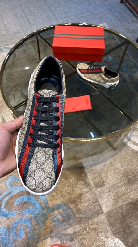 Gucci2024 New Breathable Board Shoes Brown