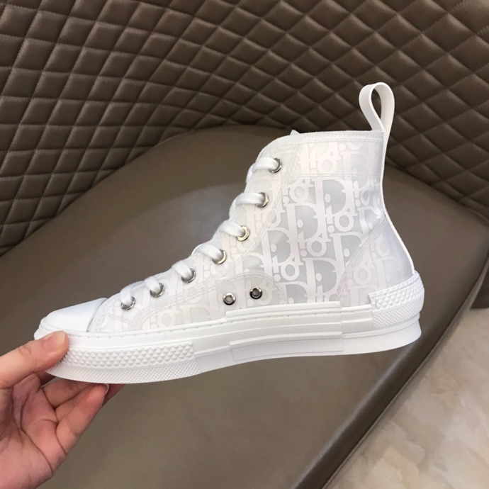 Dior B23 Oblique High Top Sneakers White